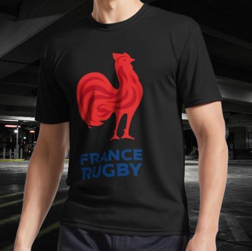 Rugby France Team logo Active Logo T-Shirt Funny Size American Unisex T- Shirt S