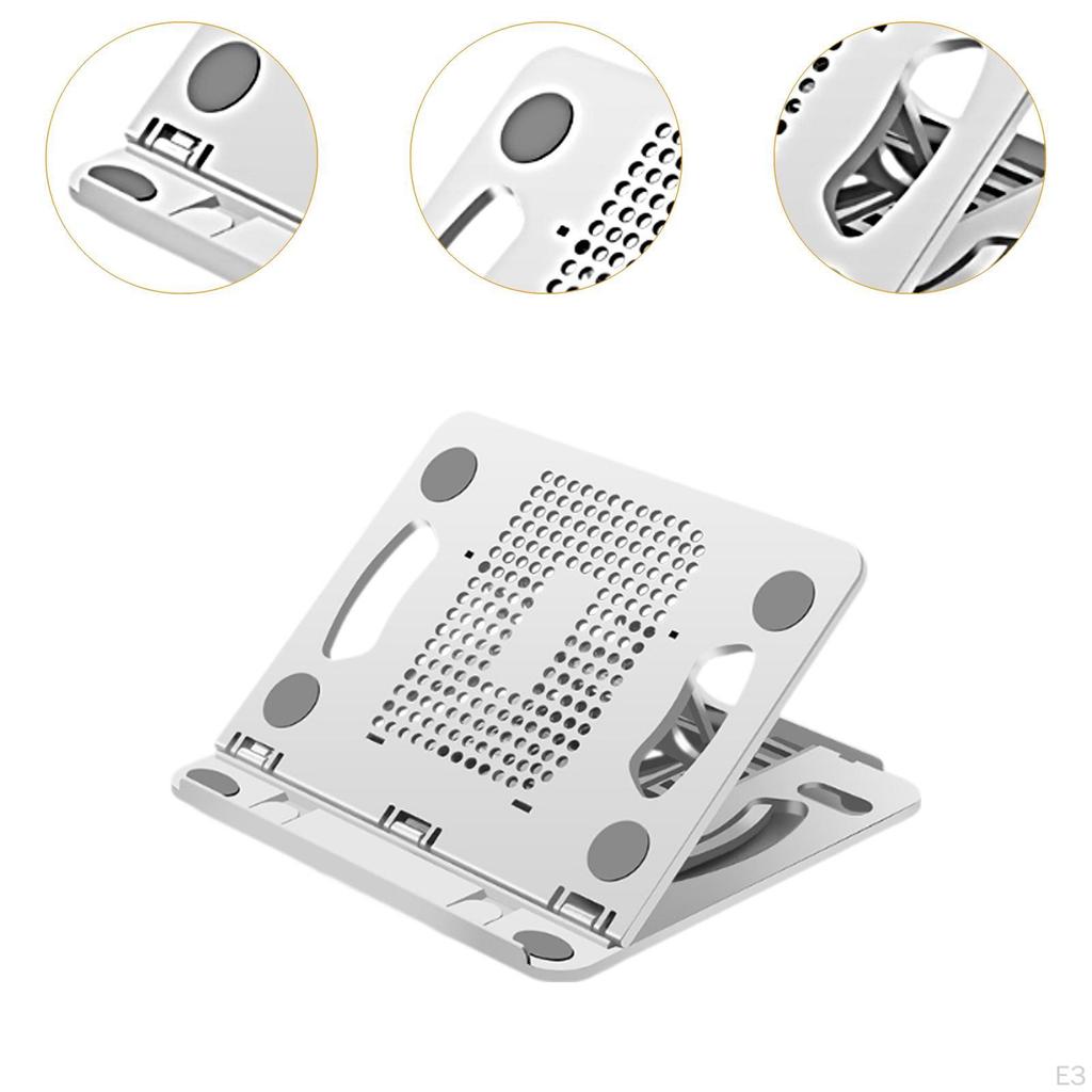 Laptop Riser Stand, Folded Shelf Ventilated Cooling Notebook Computer Holder Adjustable 8