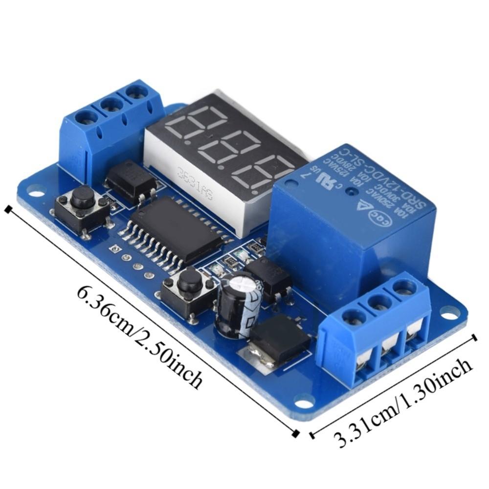 12V 12V Time Control Switch with LED Display High-level Trigger Timer Switch Module Optocoupler Isolation Adjustable Delay