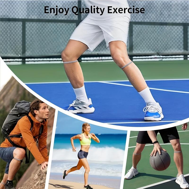 1/2pcs Patella Silicone Band Basketball Running Knee Stabilizer Strap Elastic Anti-slip Knee Pain Relief Joint Support Brace