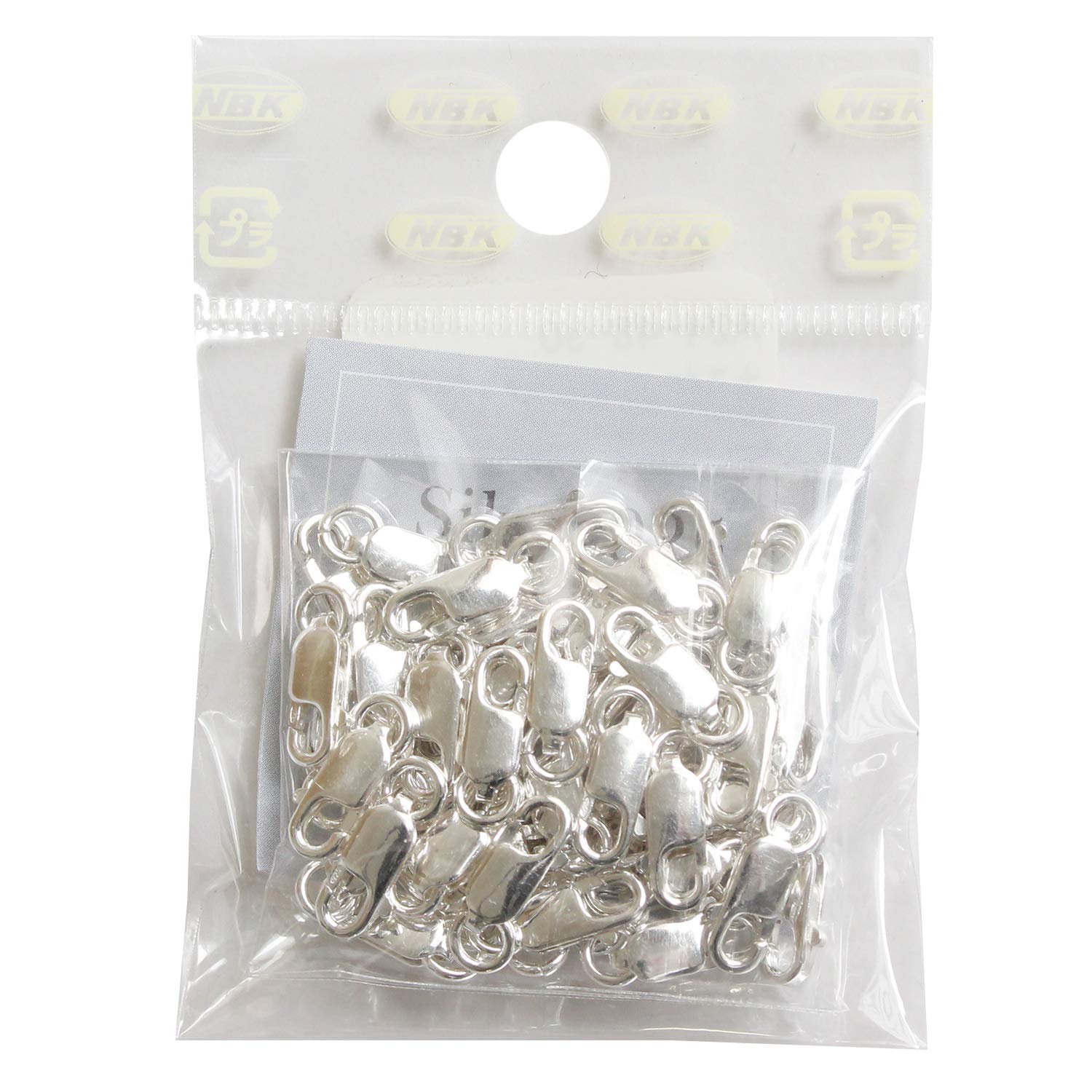 

Nippon Chuko NBK Застежки-карабины из серебра 925 пробы, 50 штук, серебристые, A24-57-50