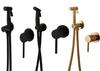 Modern Toilet WC Bidet Spray Handheld Sprayer Thermostatic Faucet Mixer Shower Tap Set with T-valve Stainless Steel Valve Core