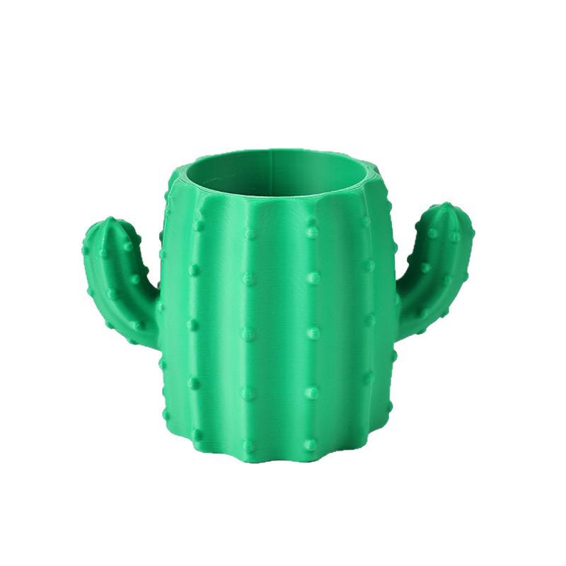 Nordic Cactus Pen Holder - 3D Printed Stationery Organizer for Desk