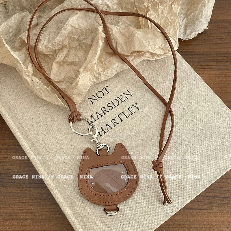 Leather Women's Outdoor Portable Glasses Clip Sweater Chain Lanyard