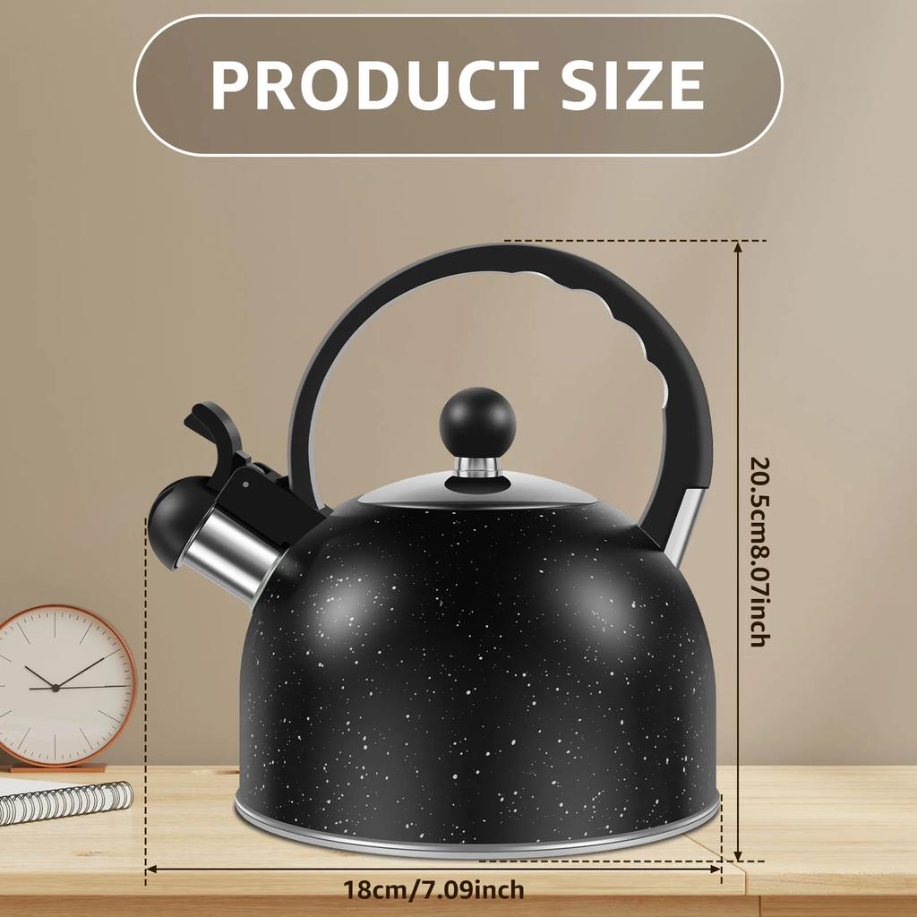Whistling Kettle Gas Induction Cookers 2L Stove Top Kettle Stainless Steel Stove Top Tea Kettle Rapid Boiling Stove Top Tea Pots