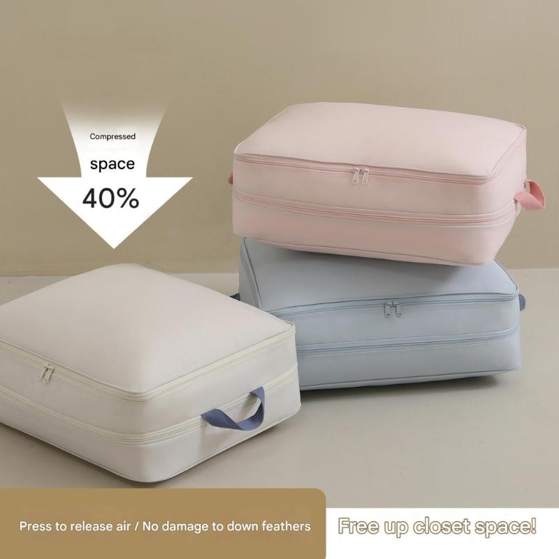 Large Capacity Compression Storage Bag For Blankets Clothes Oxfords Fabric Waterproof For Travel Home Organization