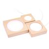 LED Lights Display Base Wooden Lighted USB LED Light Base Stand Desktop Display Base Decorative Ornament for DIY