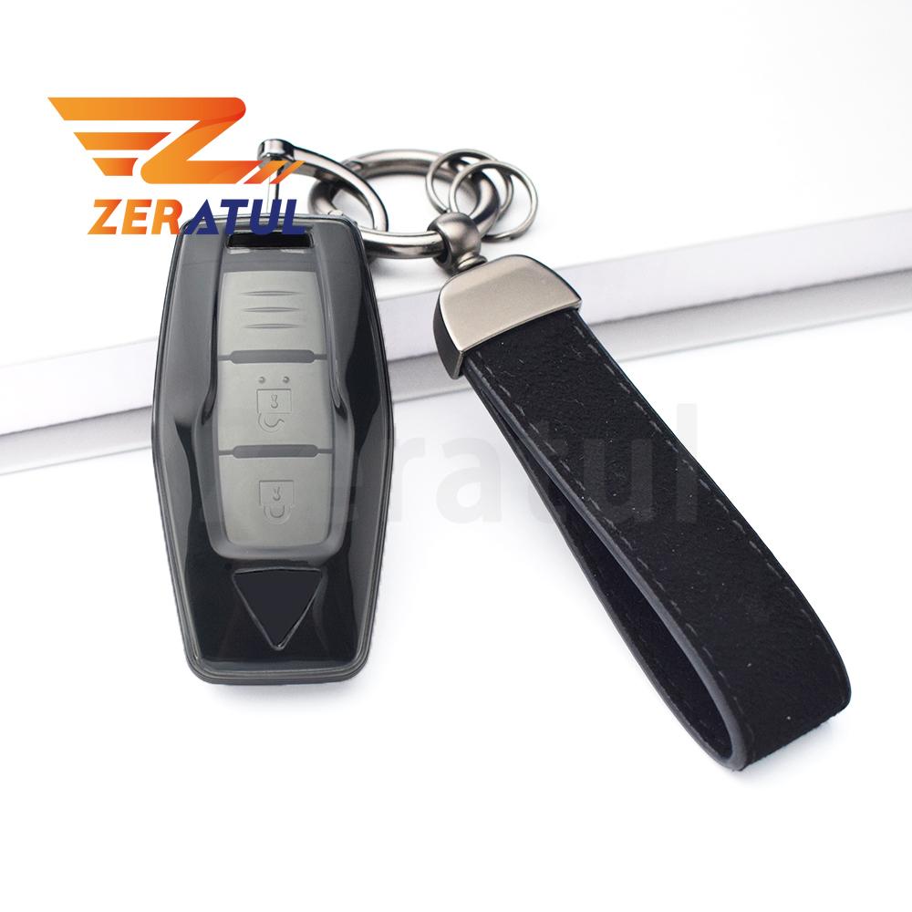 Transparent Tpu Car Key Case Cover For Mitsubishi Outlander Control Remote Auto Shell Fob Holder Bag Protector
