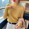 Half High Collar Pullovers Women Knitted Tops Autumn And Winter Long Sleeve Sweater Fashion Slim Fit Clothes 29174