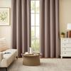 Joydeco Khaki Blackout 100cm Wide X 110cm Set of Pinch Pleat Light Cold Energy Shape Memory Heavy UV Machine Washable Curtains, Long, 2, Curtains,