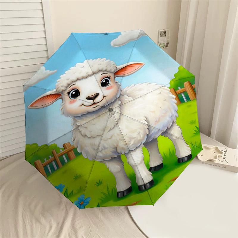 

1PC sheep Automatic Open/Close Umbrella Compact Folding Umbrella with 8-Rib Shaft lightweight esign, Fashion Lovers1231A