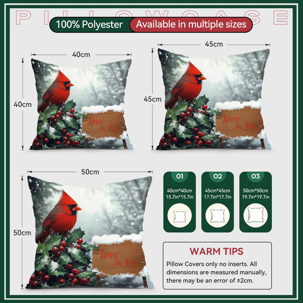 Christmas Red Bishop Pillowcase Bedroom Sofa Cushion Cover 100% Polyester Living Room Cushion Pillowcase Home Decor
