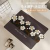 Cute Wind Half An Acre Flower Field Bathroom Door Absorbent Floor Mat, Bathroom Diatom Mud Floor Mat Non-Slip Foot Mat Household