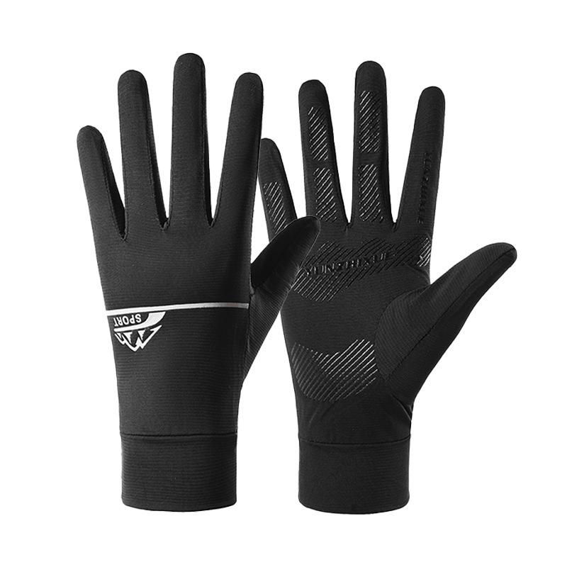 Ice Silk Gloves Breathable Summer Thin Style UV Proof Breathable Non Slip Outdoor Sports Cycling Full Finger Sun Protection Gloves