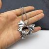 Exaggerated Gothic Bat Stainless Steel Necklace - Vampire Bat Halloween Gift
