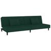 2 Seater Sofa Bed with 2 Cushions Dark Green Velvet