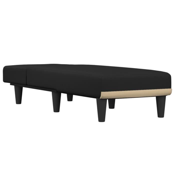 VidaXL Chaise Longue Black Fabric 352855