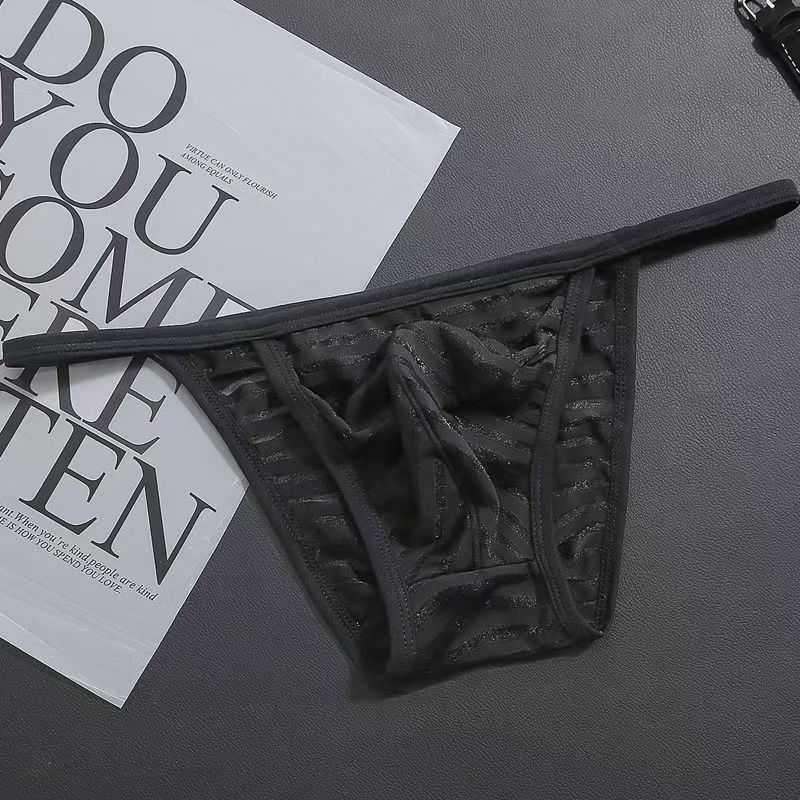 Sexy Mens Seamless Thong Ice Ultra Thin Sports Fitness Bulge Pouch G-string Male Panties Low Waist