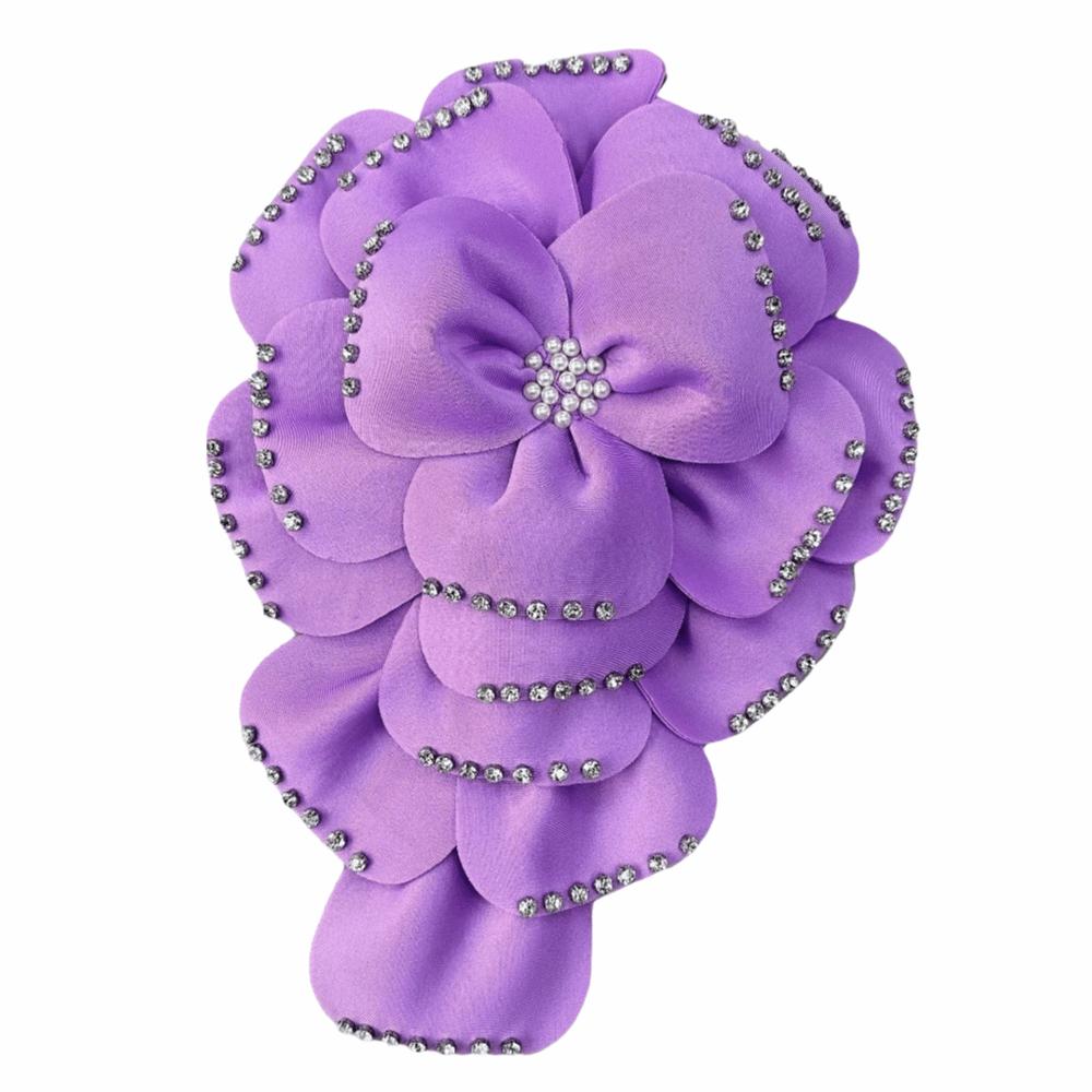 Three-dimensional Large Flower Brooches Multi-layer Flower Applique New 3D Chest Flower Dress фиолетовый