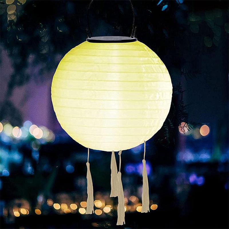 12 Inch Waterproof Solar Powered Lanterns Chinese Lantern Led Lamp Outdoor Decoration Balls Light Solar Lantern Party Decoration