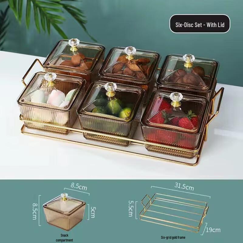 

Ruhan Light Luxury Divided Snack and Fruit Platter