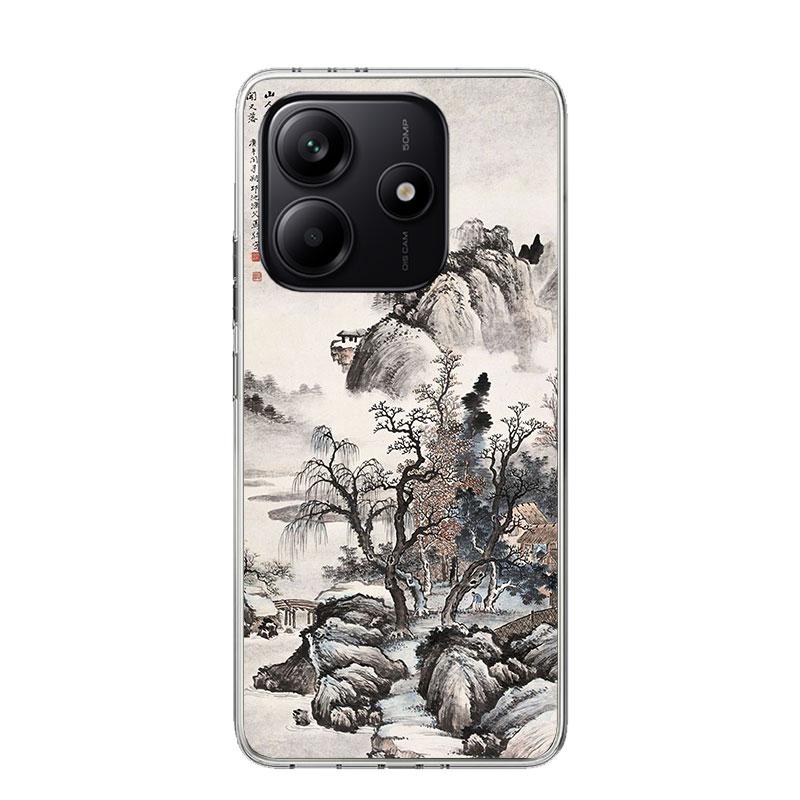 Chinese Style ink Painting Art Phone Case For Xiaomi Redmi Note 15 14 13 12S 12 Pro Plus 11S 11E 11 11T 10S 10 Art Soft Pattern