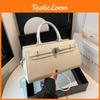 Soft Women Elegant Handbag Internal Solid Color Design And Decoration Lock