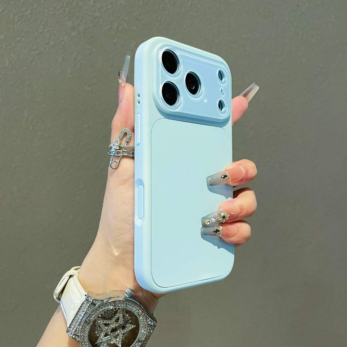 

Silicone iPhone 17 Case with Crystal Lens for 17 Pro Max & Apple 16, Solid Color, Designed for Women. 16 Pro Max