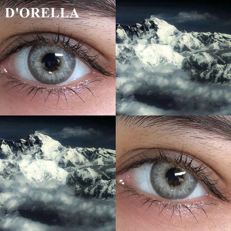 D'ORELLA 1 Paar (2 Stück) HIMALAYA Wildcat Kontaktlinsen in weicher Farbe für kosmetische Augenkontaktlinsen