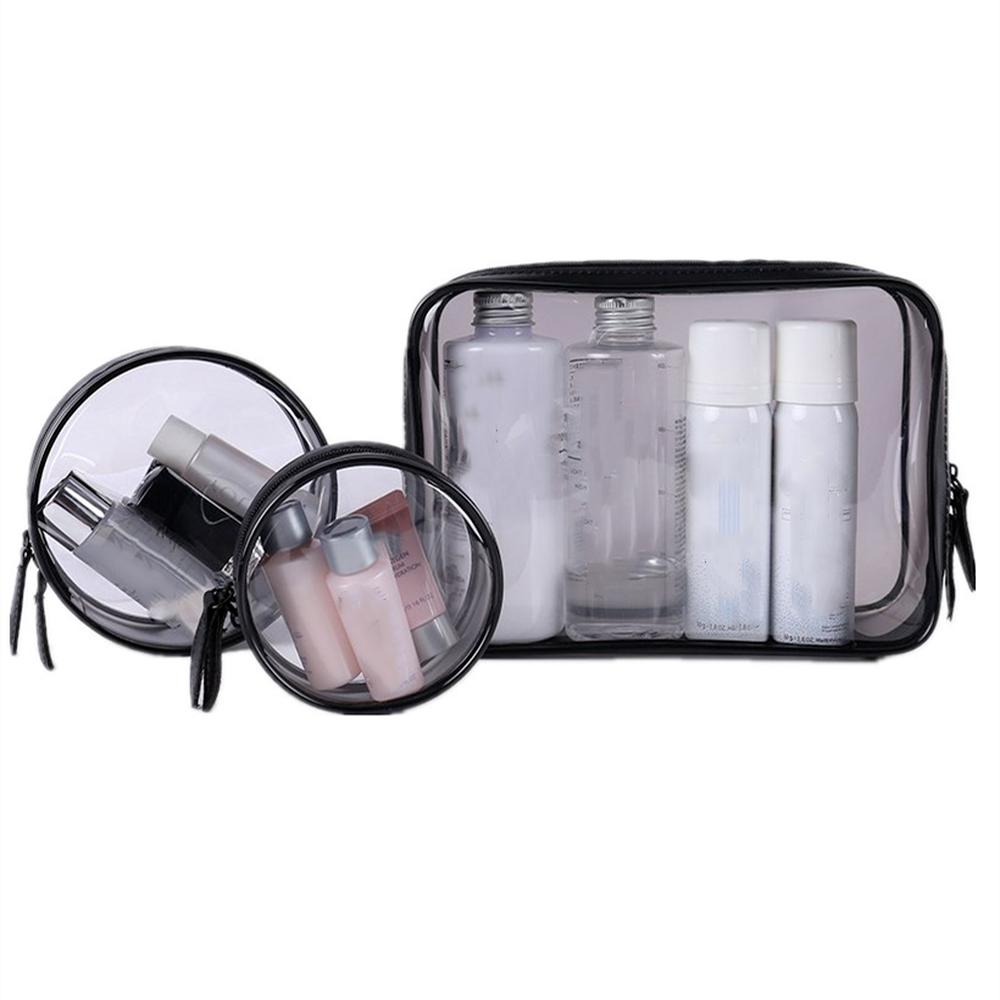 Průhledná kosmetická taška z PVC pro ženy Ekologické cestování Neceser Pouzdro na mytí toaletních potřeb Cestovní taštičky na make-up