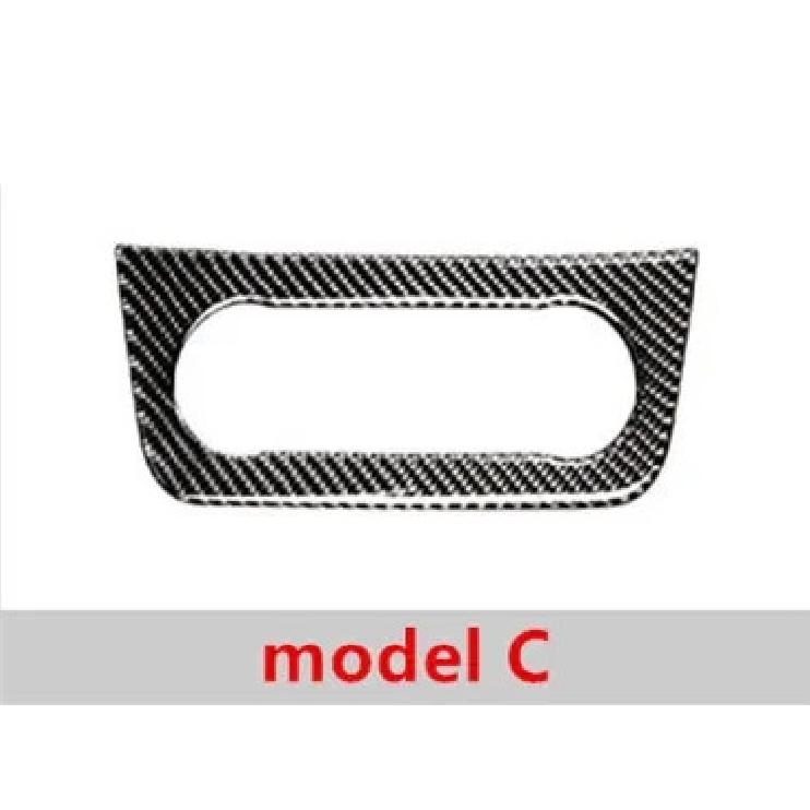 

2Pcs/set Car Center Console CD Panel Cover Trim Black Carbon Fiber For Mercedes-Benz GLE W166 2015- Car Interior Accessories E