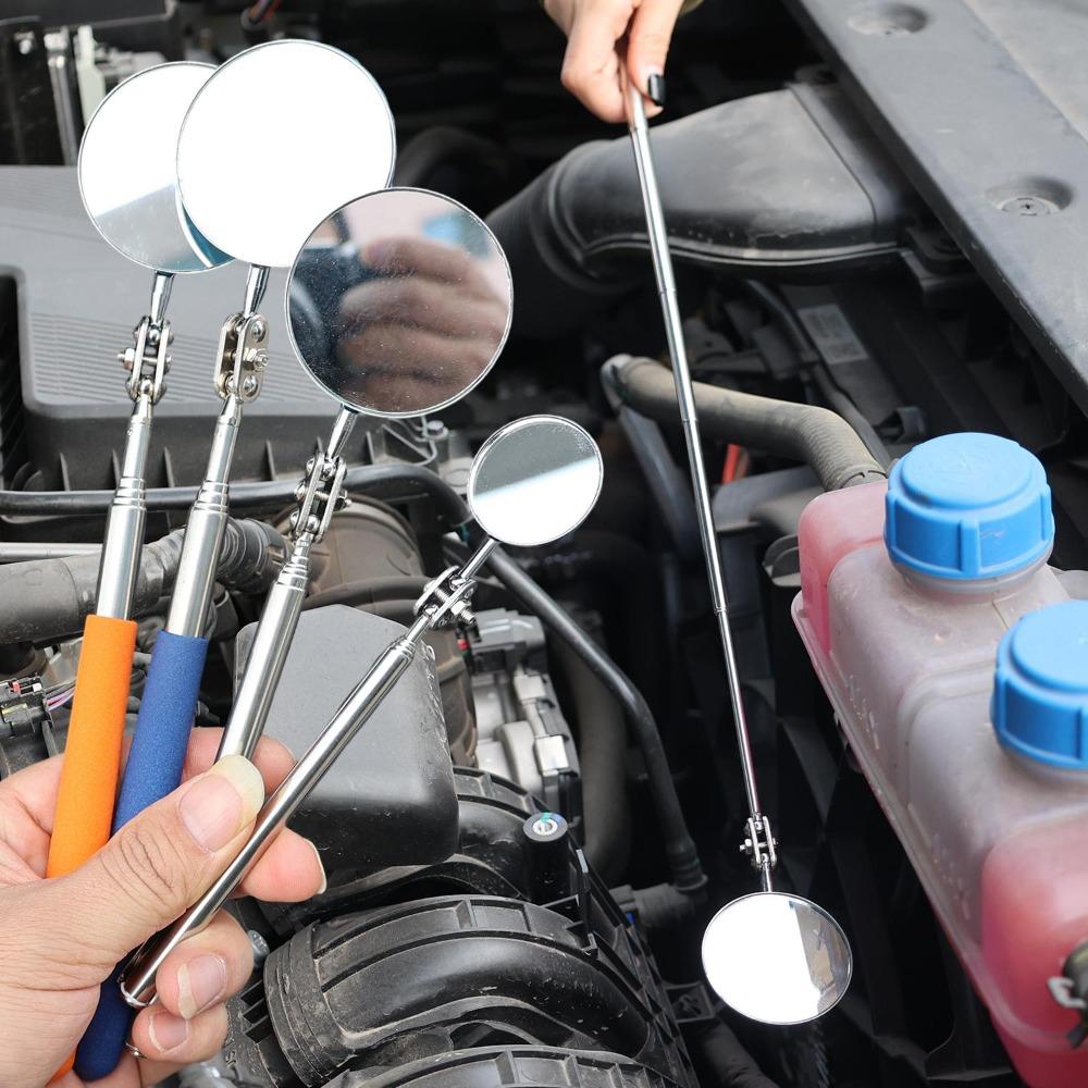 Telescoping Car Inspection Mirror 30mm 50mm Round 360 Swivel Extendable Hand Tool for Auto Mechanic Engine Repair Maintenance