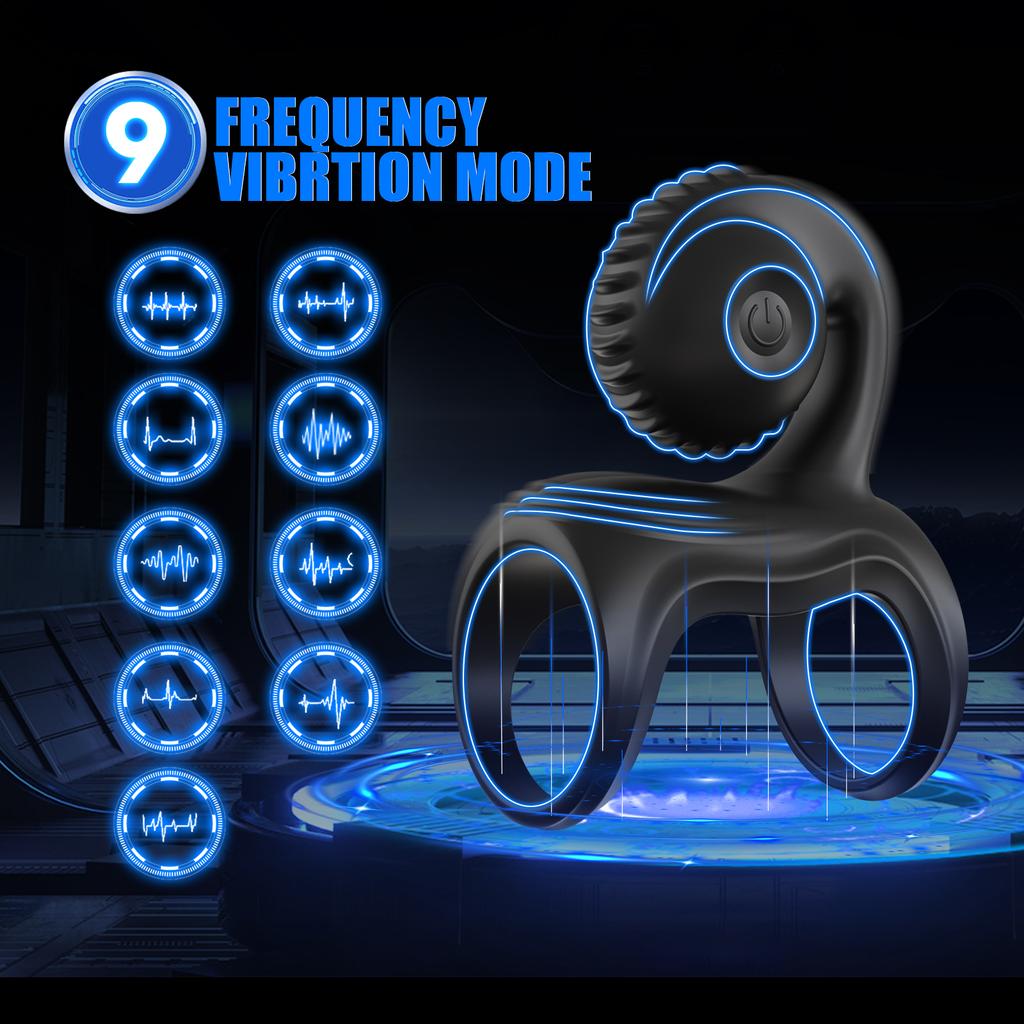 Penis Ring Vibrator Couple Vibrator Delay Ejaculation  Adult Sex Toys for Enhanced Erection Long Lasting Firmness Adult Sex Toys for Men or Couples