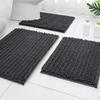 Chenier Solid Color Long Hair Bedside Mat Bedroom Carpet Bathroom Absorbent Floor Mat Bathroom Non-Slip Foot Mat Toilet Door Mat