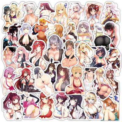 50 szt. Kolorowa Dziewczyna Anime dla Dorosłych Naklejki Graffiti do DIY Laptop Motocykl Rower Telefon Naklejki