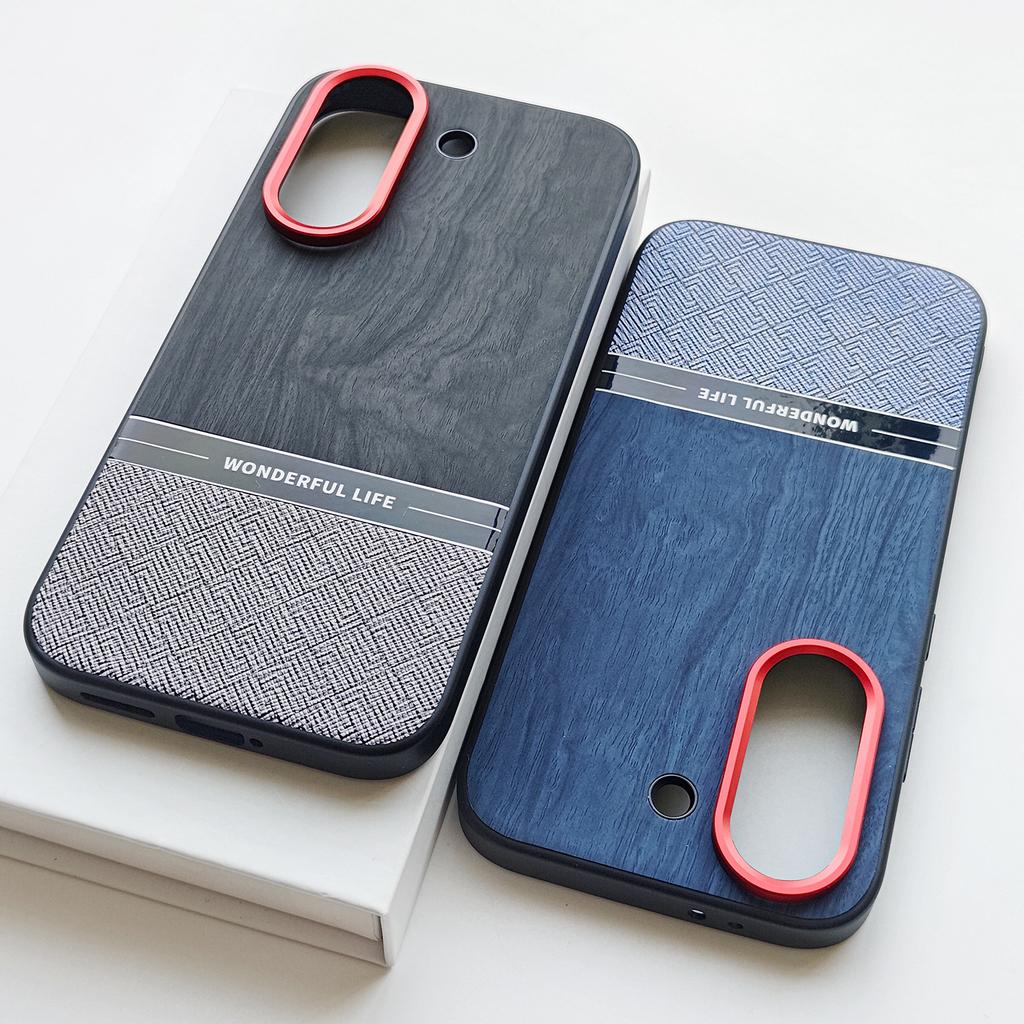 For POCO X8 Pro Max Redmi Turbo 5 Max Case Wood Grain Texture Leather Anti-fingerprint Shockproof Cover