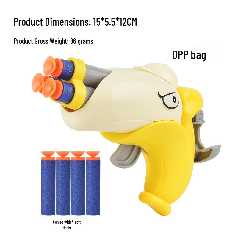 Children's Cartoon Soft Bullet Toy Gun - Manual Loading Shooting Toy for Kids