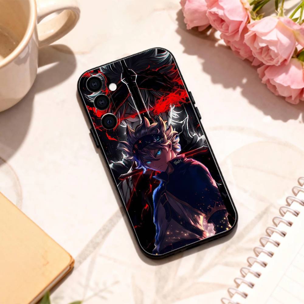 Magic B-Black C-Clover   phone Case For Samsung Galaxy A73,A72,A71,A70,A53,A52,A51,Others Soft Black Shell