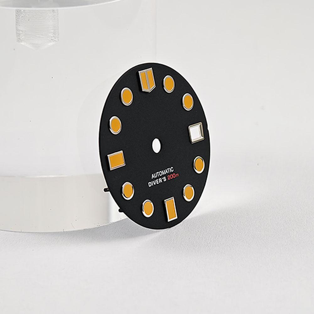 NH35 28.5mm No Logo Sterile Sanding Watch Dial For NH35A NH36 Movement High Quality Silver Nail Date dial Accessories