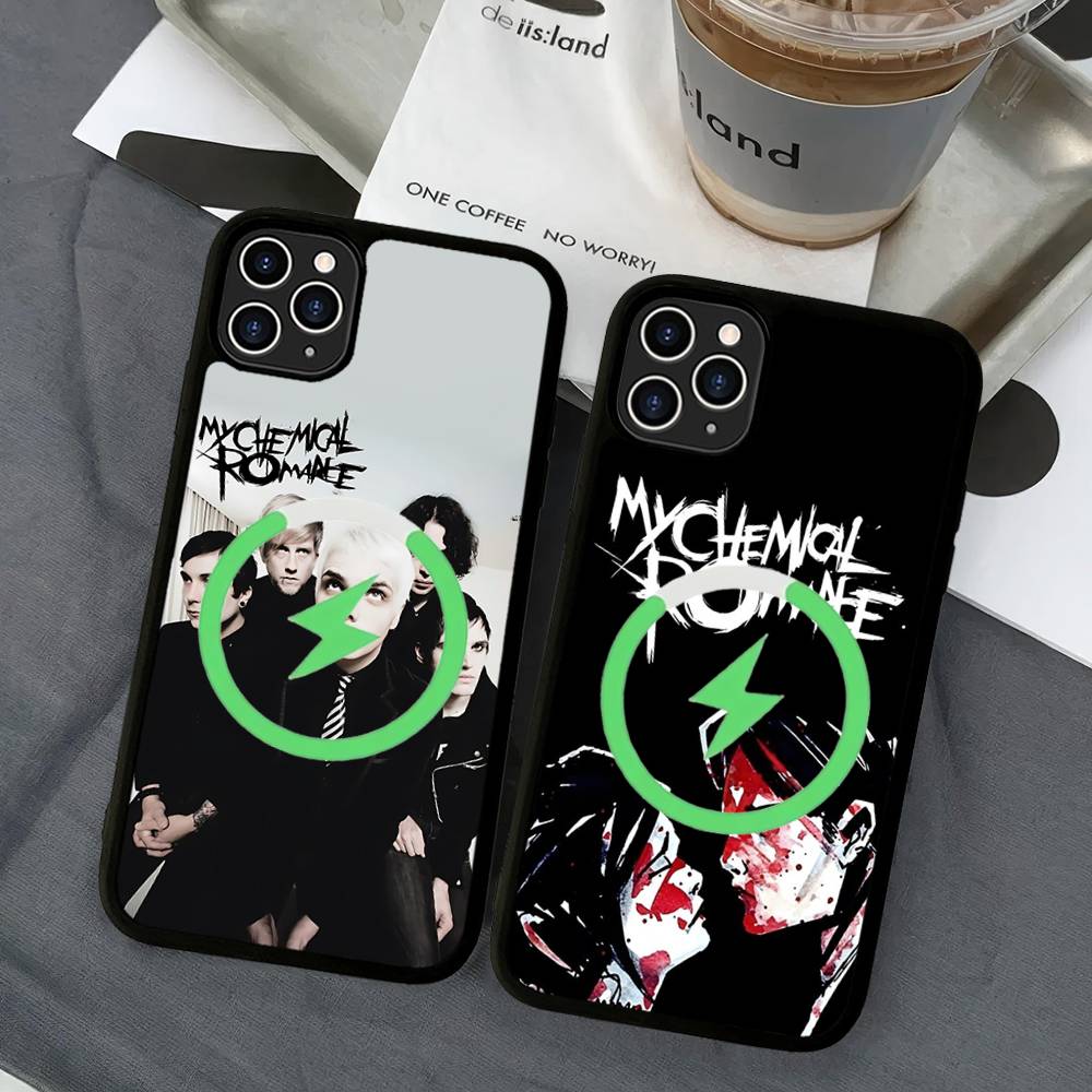 My Chemical Romance Rockband Magnetische Hülle Für IPhone 17 16 14 13 12 11 15 Pro Max Plus Kabelloses Laden Handyhülle