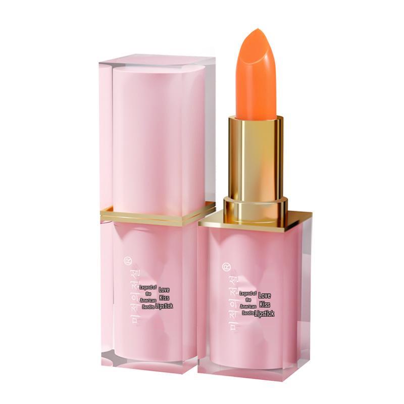 Meikou Legend Red Cherry Color-Changing Moisturizing Lipstick - Non-Fading Carrot Lip Shade.
