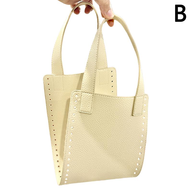 DIY Stricken Häkeln Handtasche Tragetasche Umhängetasche Nähzubehör PU Boden Griffe zum Herstellen von Taschen Häkeltasche Handwerkstasche Teile