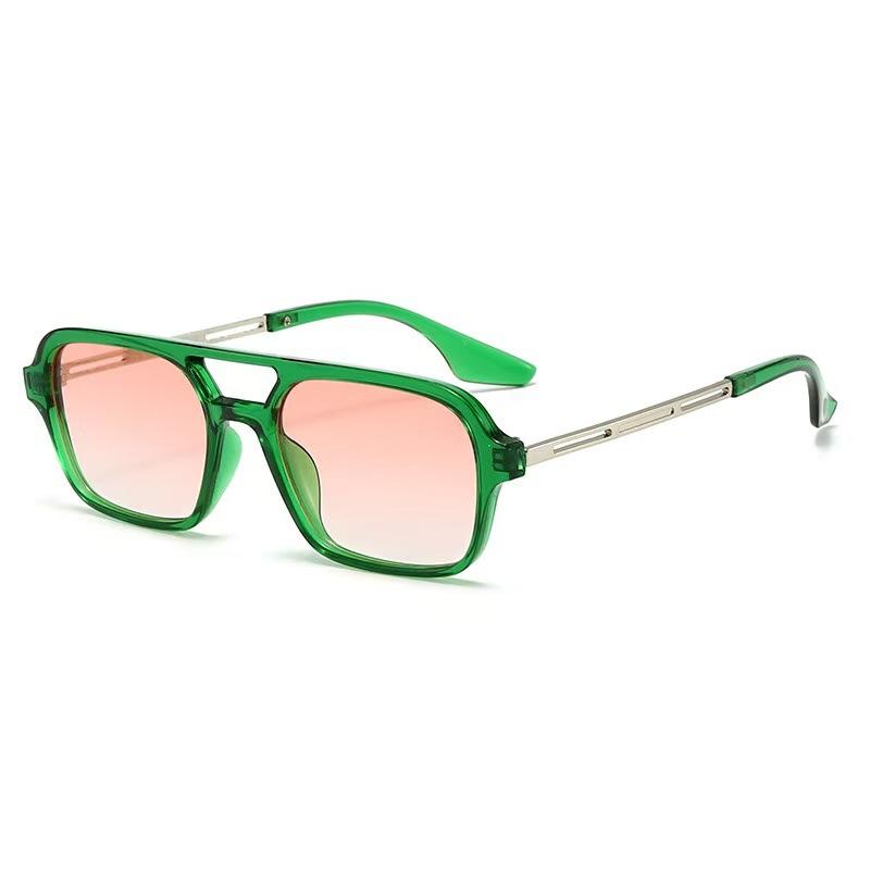 Double-bridge Frame Double-bridge Sunglasses for Women Outdoor UV400 Protection Sun Glasses Men's Retro Square Driving Goggles