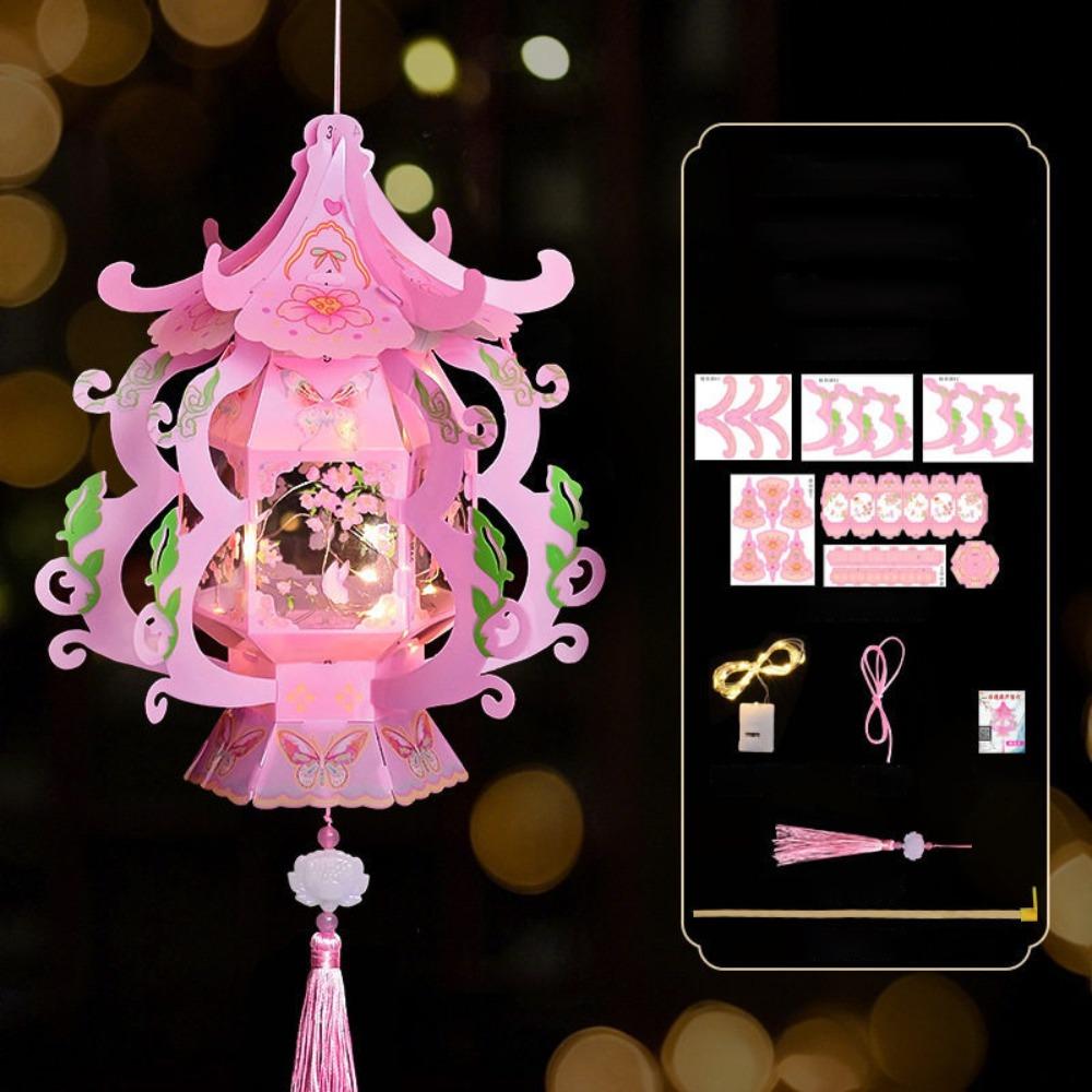 Handheld Chinese Lantern DIY Assembly Handheld Lantern Gifts Palace Lantern Mid-Autumn Festival