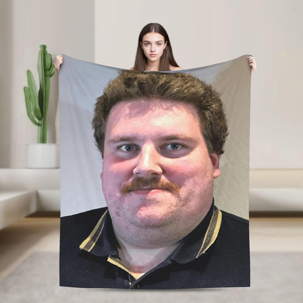 Drachenlord Meme Poster Rainer Winkler Flannel Blankets Winter  Soft Bedding Throws Bedroom Print Bedspread Sofa Bed Cover