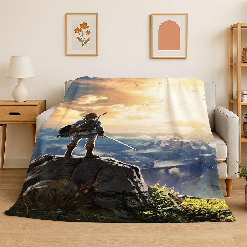 Classic Z-Zelda Cartoon Games Soft Flannel Throw Blanket,Cozy Blanket for Bed,Couch,Sofa,Bedroom,Living Room,Picnic Kids Camping