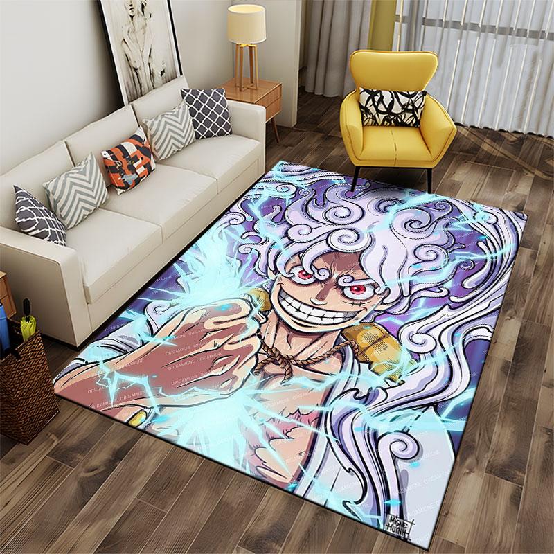 Thunder Power Anime Design Carpet suitable as a non-slip mat for the living room or bedroom sofa
