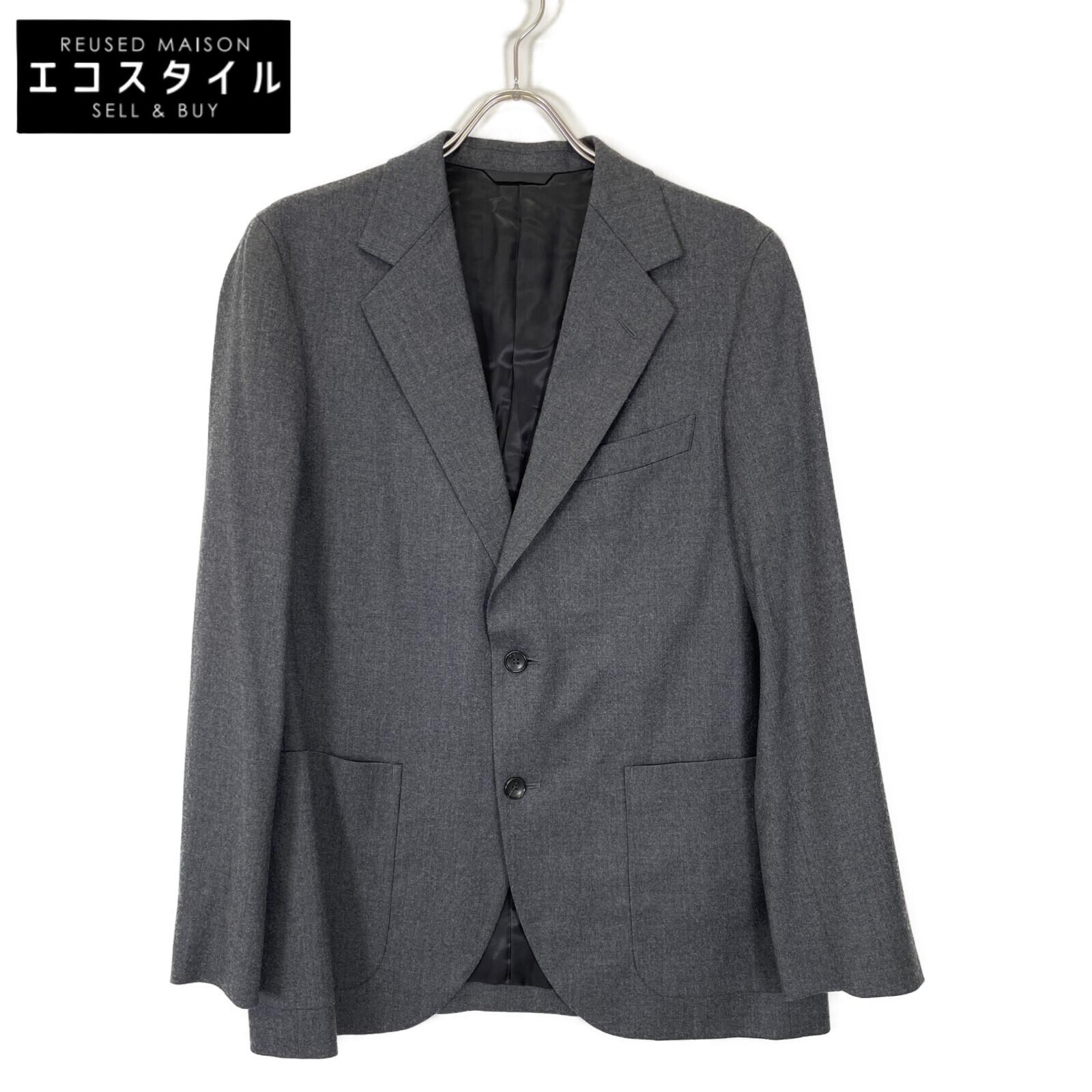 

LANVIN Grey 238262 J210 WOOL FLANNEL JACKET Jacket 50 grayUsed