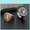 Tempelier Titanium Europees-Amerikaans Kruis Vintage Stalen Ring