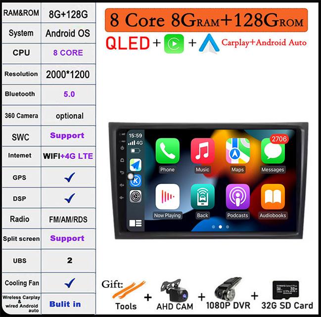 Navigation GPS HD Screen For Volvo XC90 2004 -2014 Android 14 WiFi Car Video Multimedia Player Bluetooth Head Unit